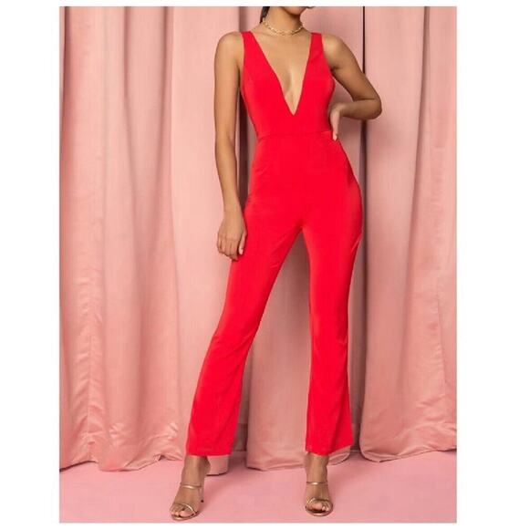 REVOLVE Red Straight Leg Jumpsuit - Picture 2 of 9